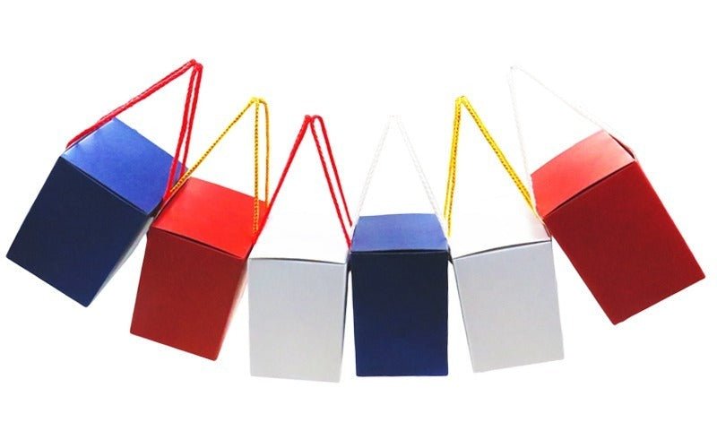 Cutie cani alba cu manere B4-01 - Green Print