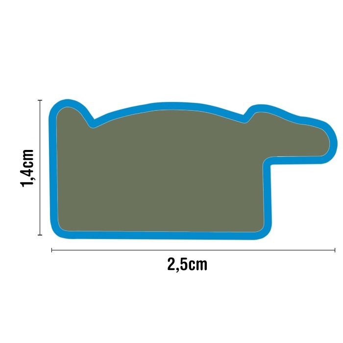 Rama foto Alicante albastru+argintiu A4 FP017A4 - Green Print