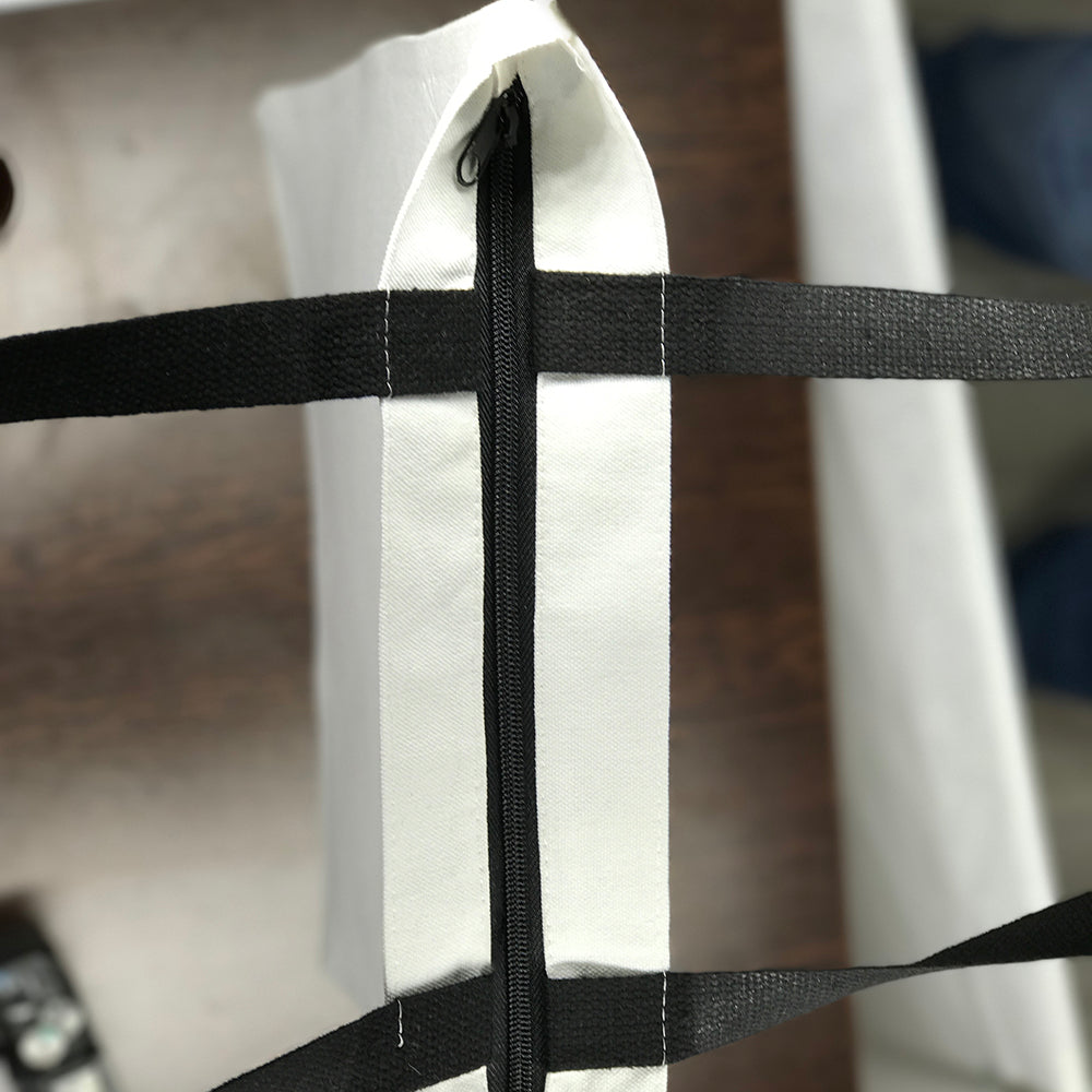 Sacosa canvas TOTE maner negru