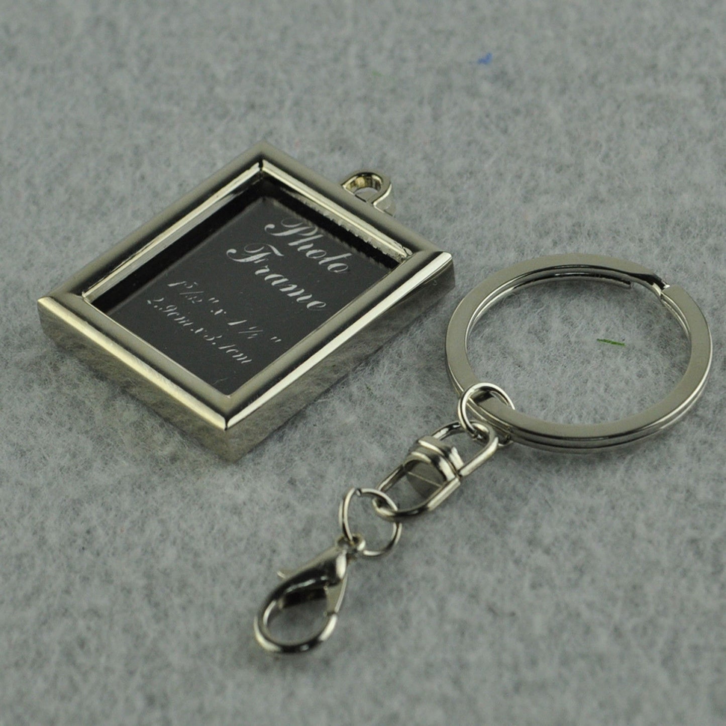 Breloc metalic insertie foto dreptunghi