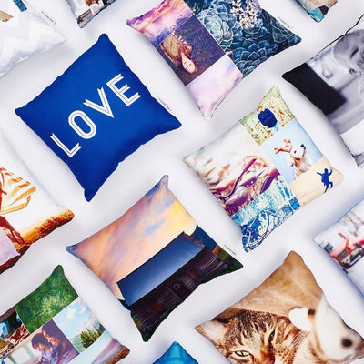 Калъфка за възглавница мат бял+светлорозов 40x40