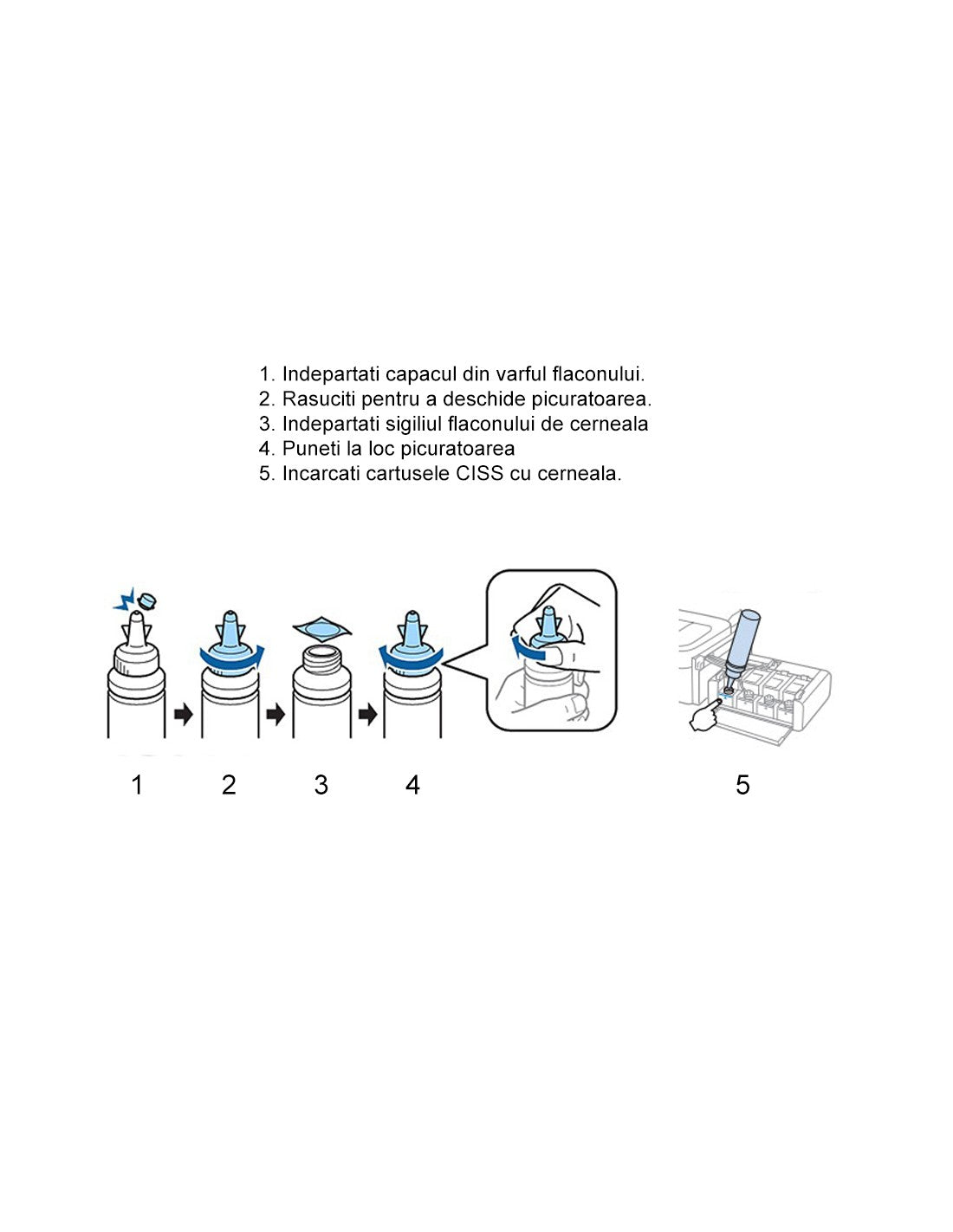 Cerneala sublimare PREMIUM HONGSAM Light Cyan VH-26 - Green Print