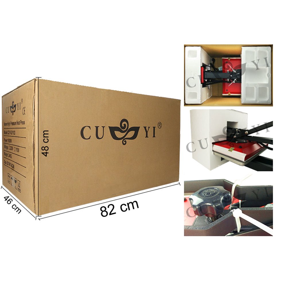 Presa termica plana CuYi 38x38 KC3838 - Green Print