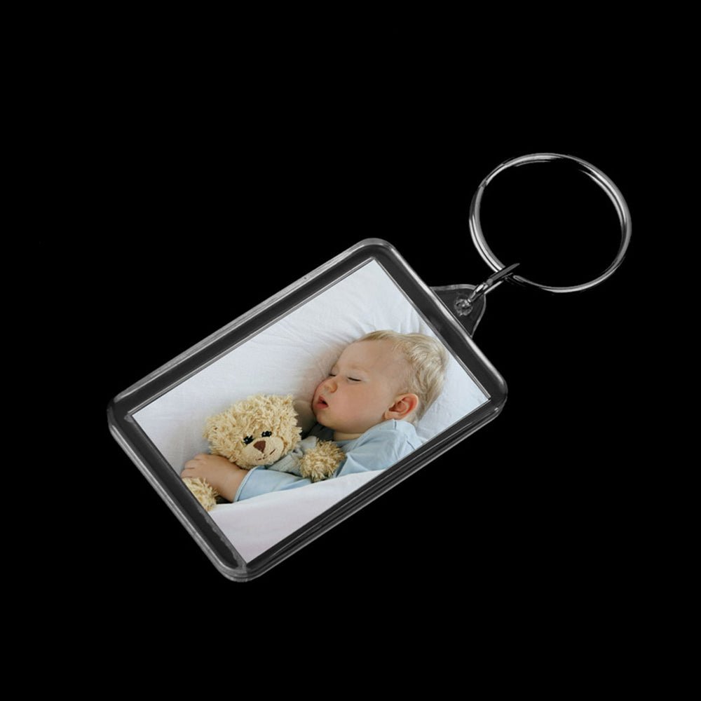 Breloc plastic insertie foto 6x3 - set 100 buc BPL3 - Green Print