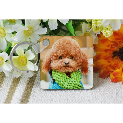 Breloc MDF sublimabil patrat 5x5 - set 20 buc MDF5P - Green Print