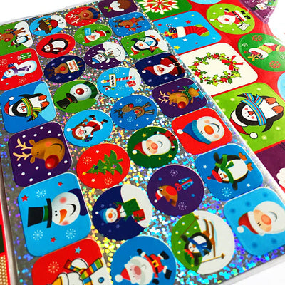 Pachet stickere Craciun1 - set 100 buc STKC1 - Green Print