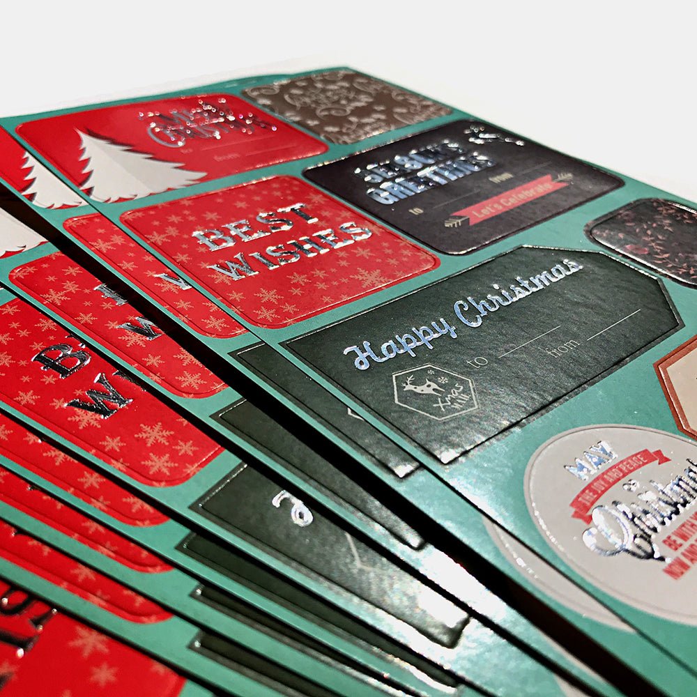 Pachet stickere Craciun5 - set 120 buc STKC5 - Green Print