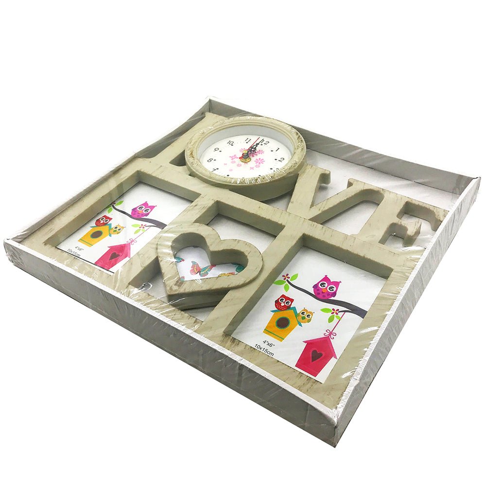 Rama foto ceas LOVE 3 poze H167 - Green Print