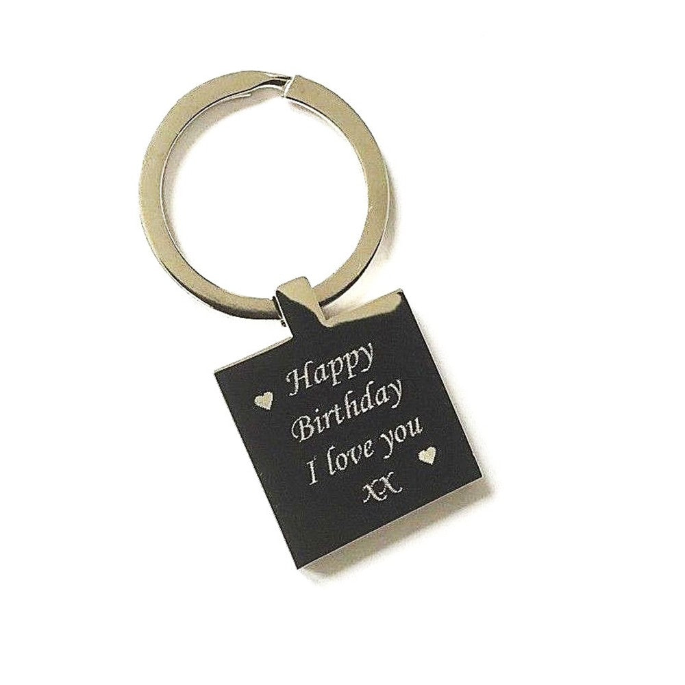 Breloc metalic patrat sublimabil YA02 - Green Print