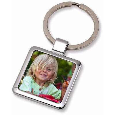 Breloc metalic patrat sublimabil YA02 - Green Print