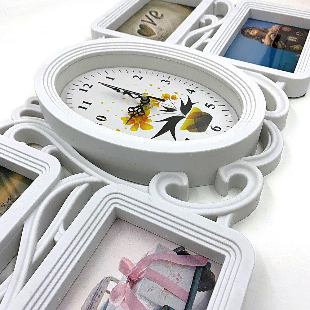 Rama foto colaj ceas 4 poze YYF6C - Green Print