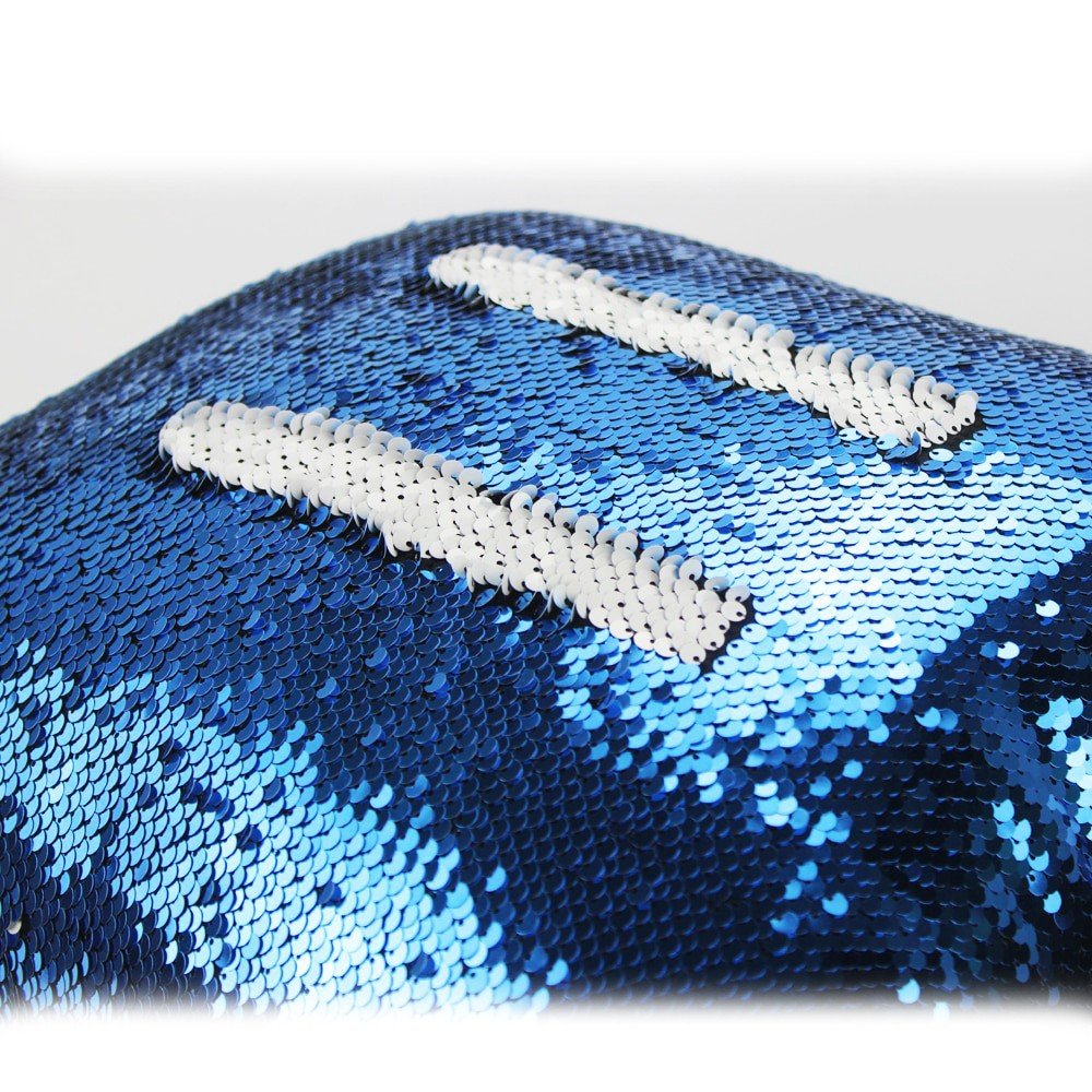 Husa perna cu paiete sublimabile albastra 40x40 THG16 - Green Print