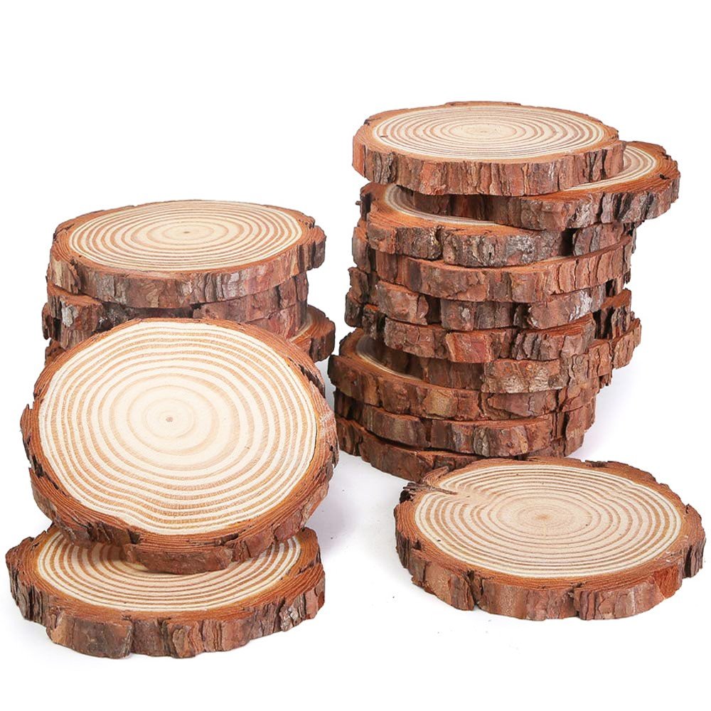 Felie de lemn Ø 7cm x 1cm grosime FBL10 - Green Print