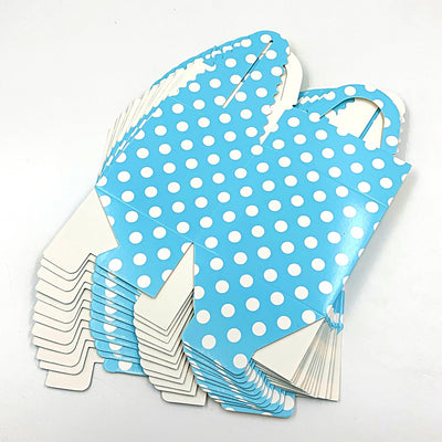 Cutie cani albastru deschis cu buline