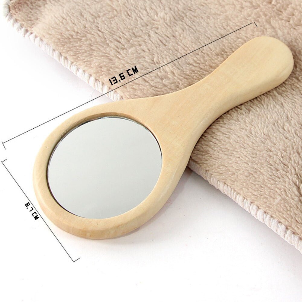 Oglinda lemn mica 13,5 cm WD70 - Green Print