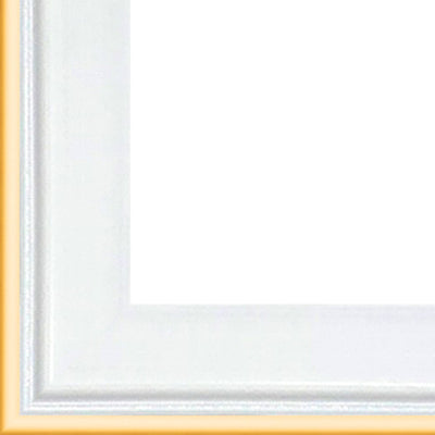 Rama foto Barcelona alb+auriu 13x18