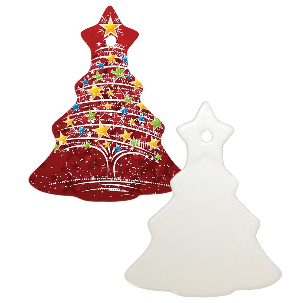 Ornament ceramica sublimabil brad GC650 - Green Print