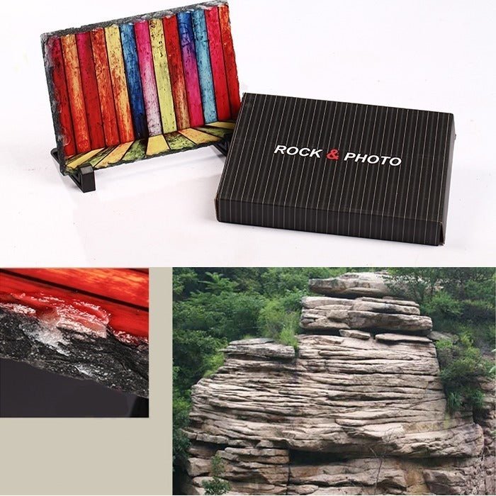 Placa ardezie pe suport de lemn PA-1115 - Green Print