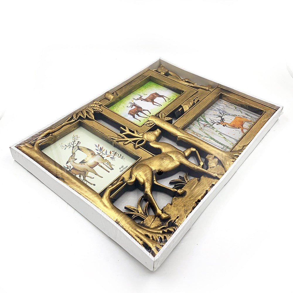 Rama foto colaj DEER 3 poze HS195 - Green Print