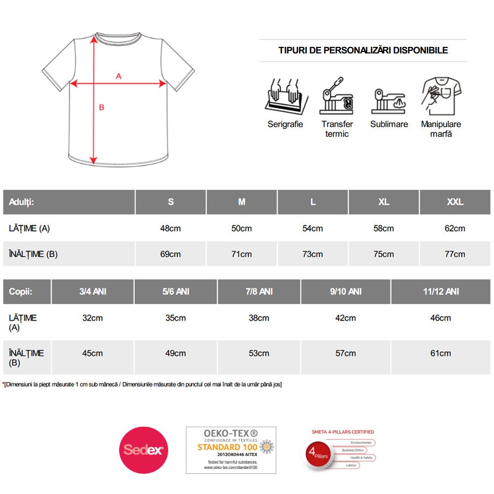 Tricou sublimabil alb Roly SUBLIMA Cotton Touch CA71294001 - Green Print