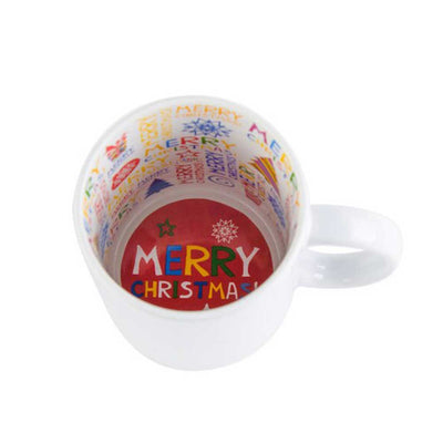 Cana sublimare interior Merry Christmas + cutie individuala A0182 - Green Print
