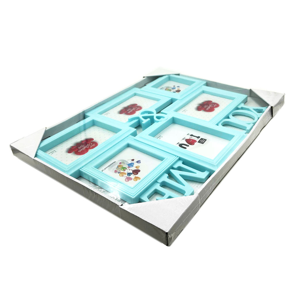 Rama foto colaj bleu YOU & ME 6 poze