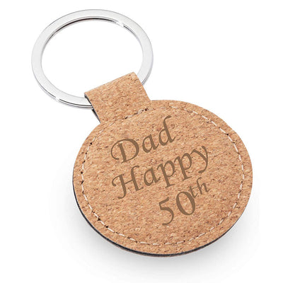 Breloc din pluta naturala - rotund