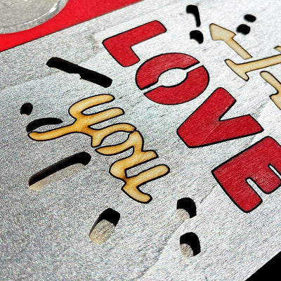 Rama foto lemn argintie 4 poze LOVE COP2112 - Green Print