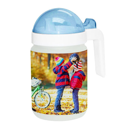 Cana sticla mata sublimare cu capac BHP03 - Green Print