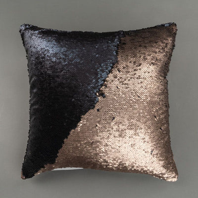 Husa de perna paiete cupru + negru