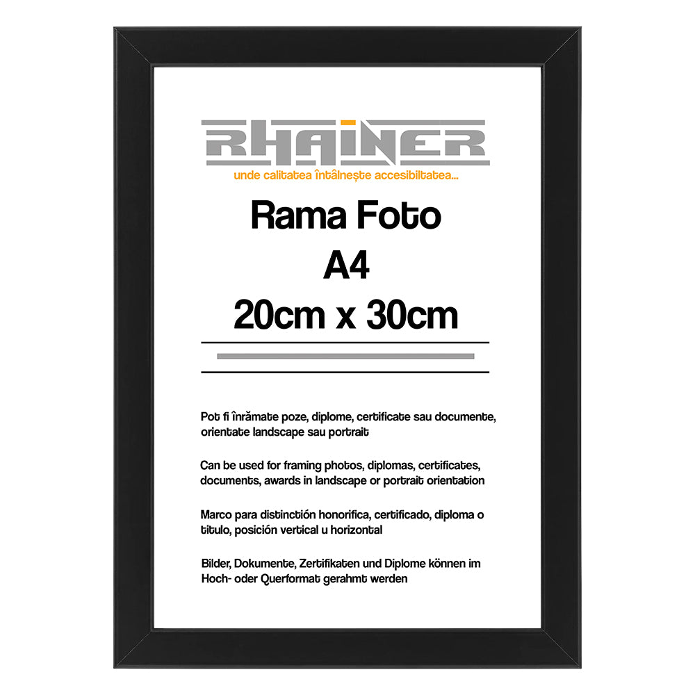 Rama foto Madrid negru A4
