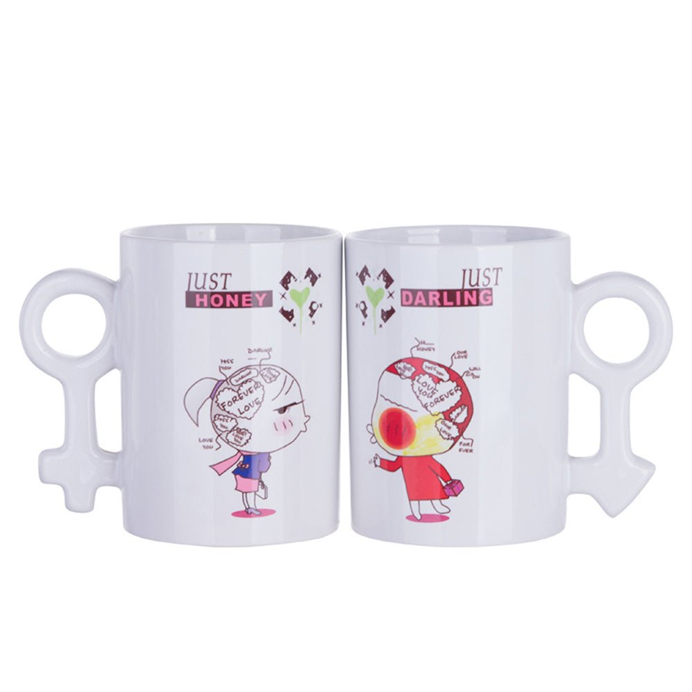 Set 2 cani de cuplu sublimabile EU-B1QL - Green Print