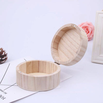 Cutie lemn rotunda MEDIE ø11,5 x 7 cm