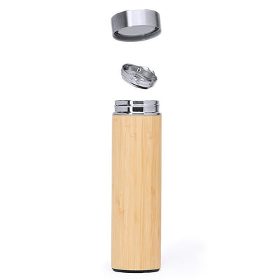 Termos metal + bambus KINATA 500ml MD4032S129 - Green Print