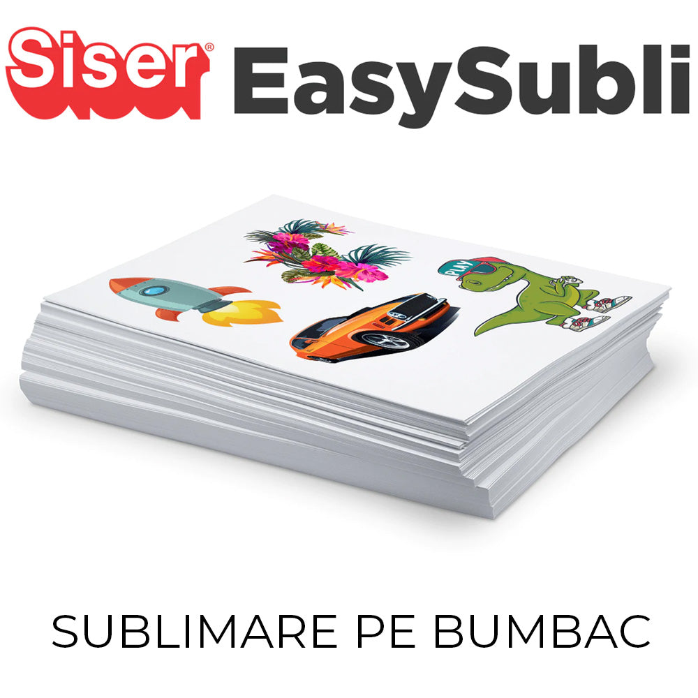 EASY SUBLI - Folie sublimare pt personalizat tricouri bumbac colorat - top 10coli