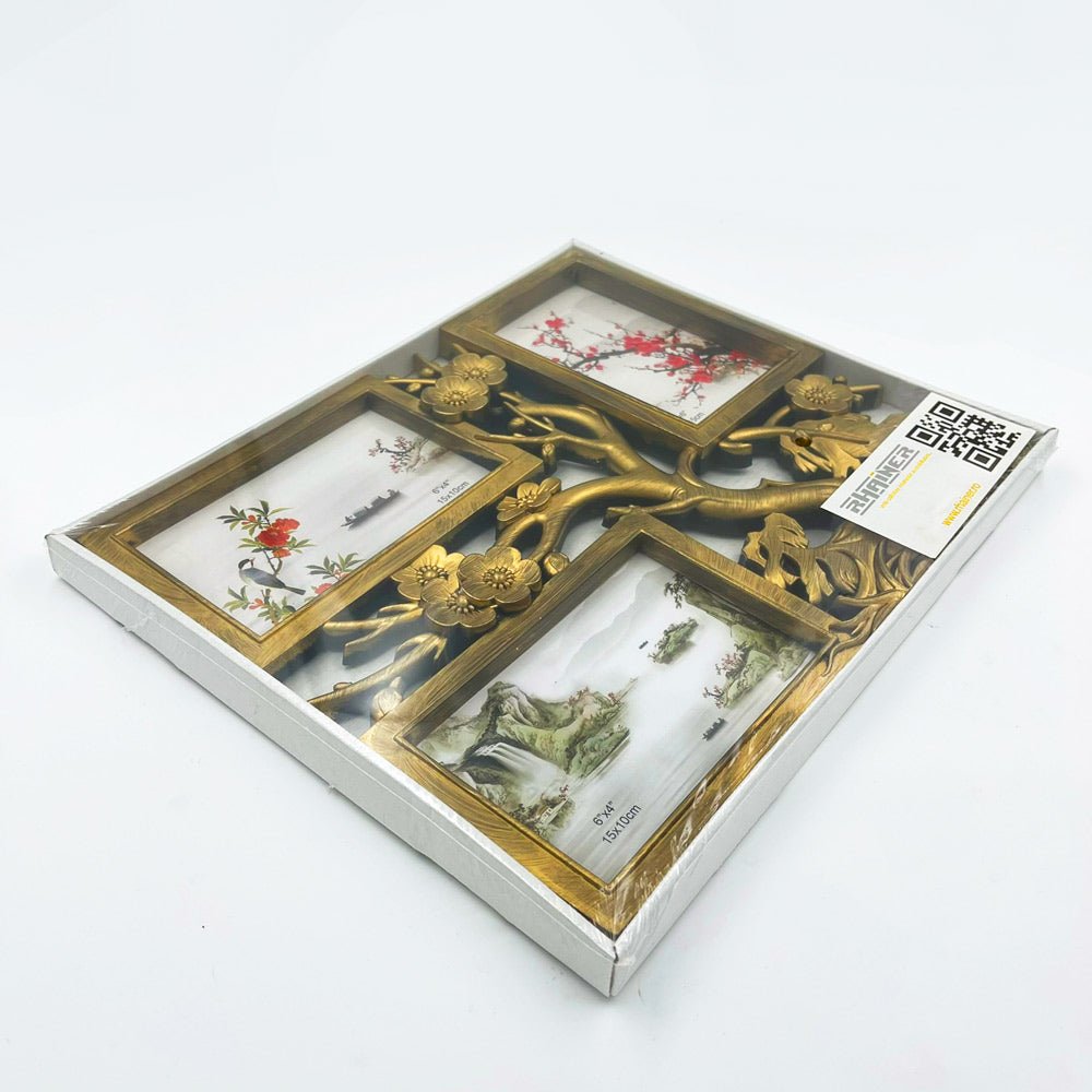 Rama foto colaj CIRES 3 poze HS212 - Green Print