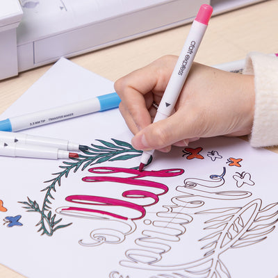 Set 6 markere cu vopsea de sublimare fosforescenta