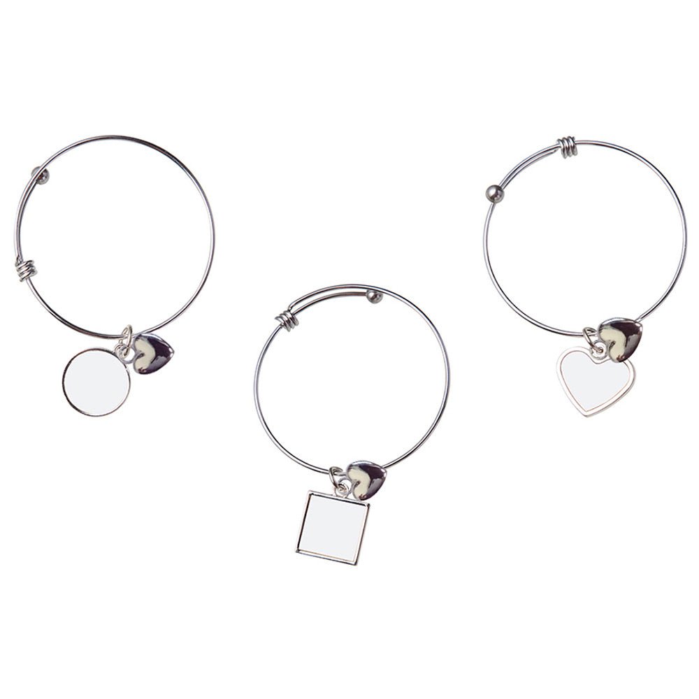 Bratara metalica cu pandantiv sublimabile - rotund SL13-N - Green Print