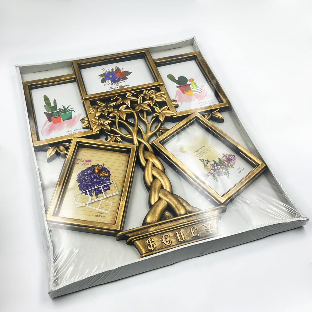 Rama foto colaj MONEY TREE wenge 5 poze