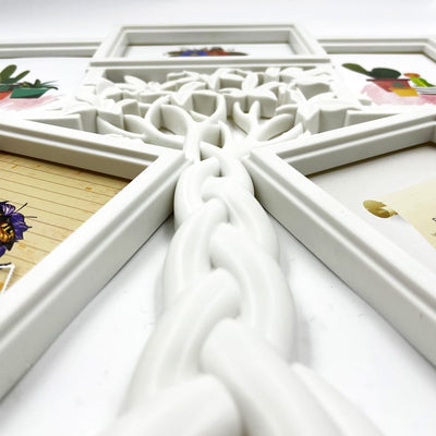 Rama foto copac MONEY TREE alba 5 poze XF5801 - Green Print