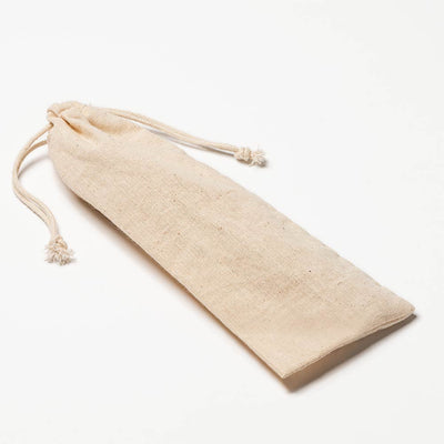 Set de tacamuri de lemn in saculet de canvas