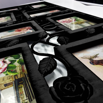 Rama foto colaj Love&Family neagra 8 poze PY4419 - Green Print