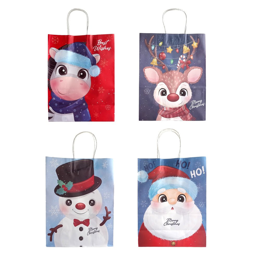 Punga cadou kraft MODEL CRACIUN 1 CUH018523 - Green Print