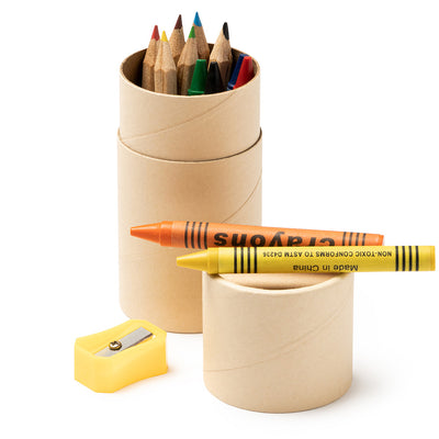 Set promotional de colorat in tub