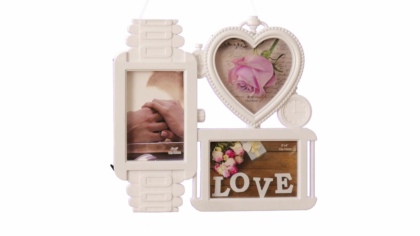 Рамка за снимки часовник LOVE 3 снимки