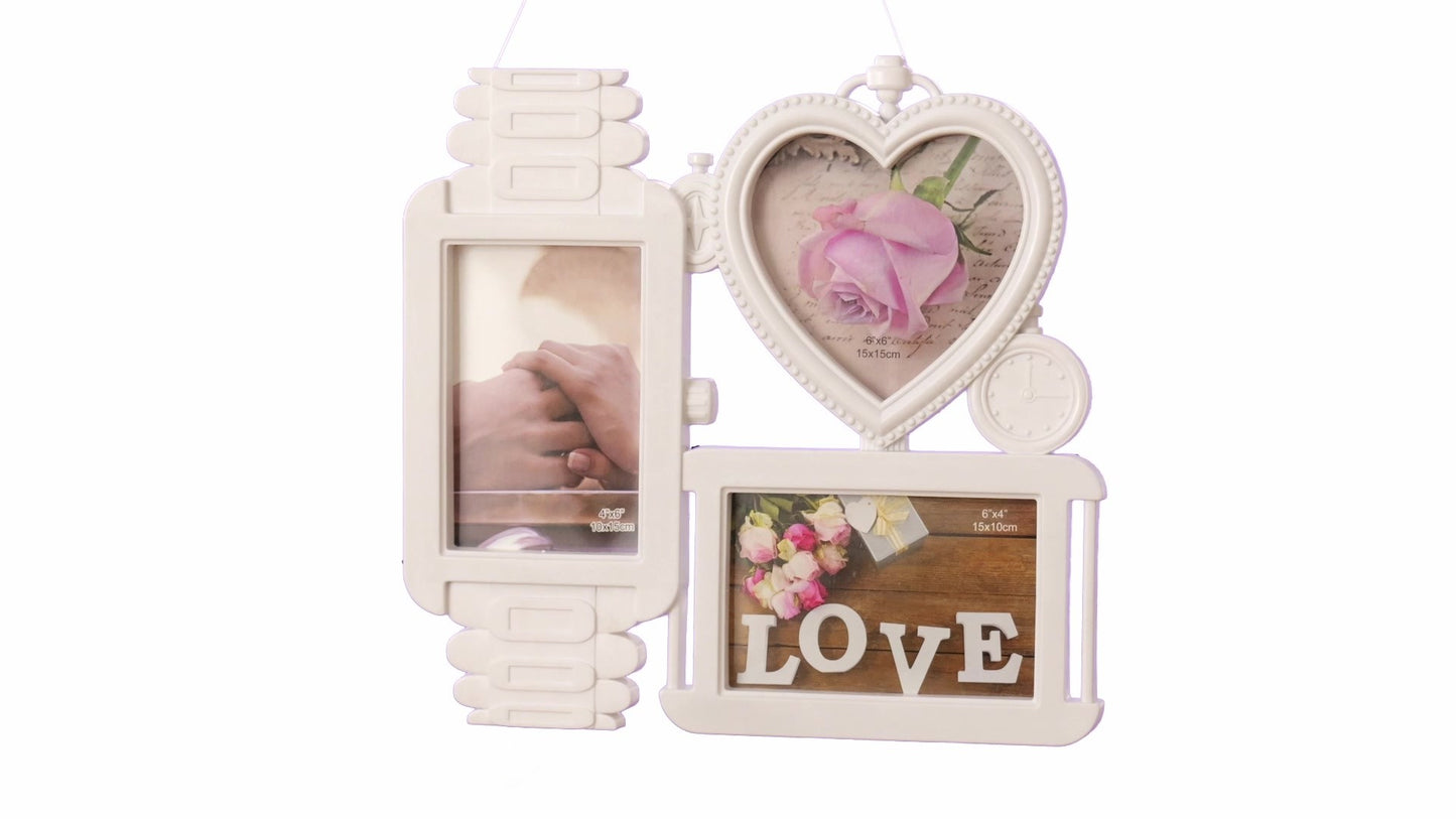 Рамка за снимки часовник LOVE 3 снимки
