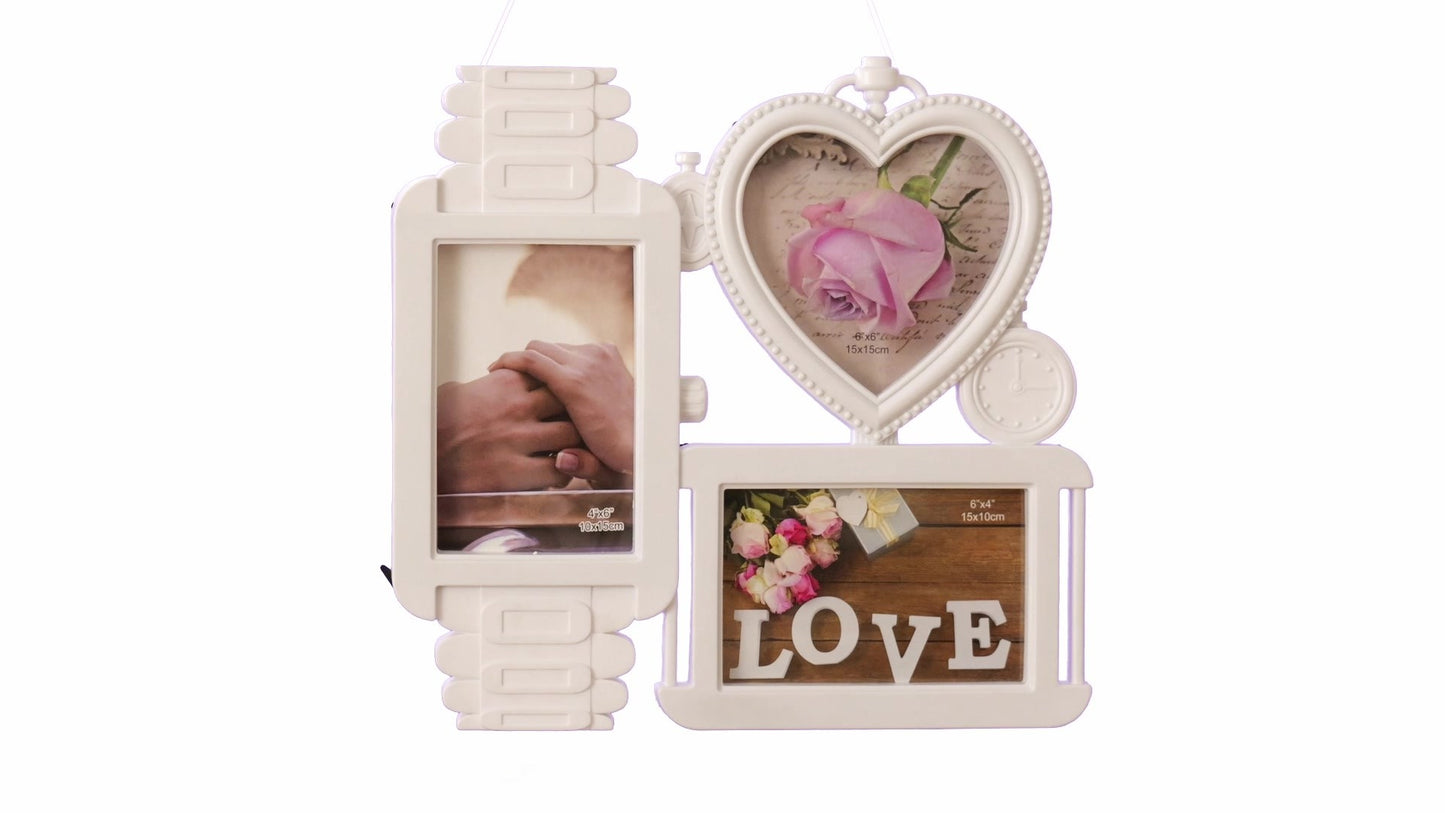 Рамка за снимки часовник LOVE 3 снимки