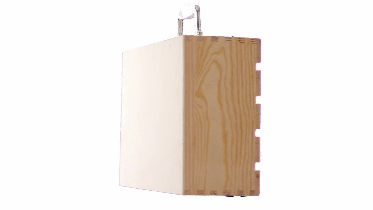 Cutie lemn tip cufar pentru 2 sticle de vin