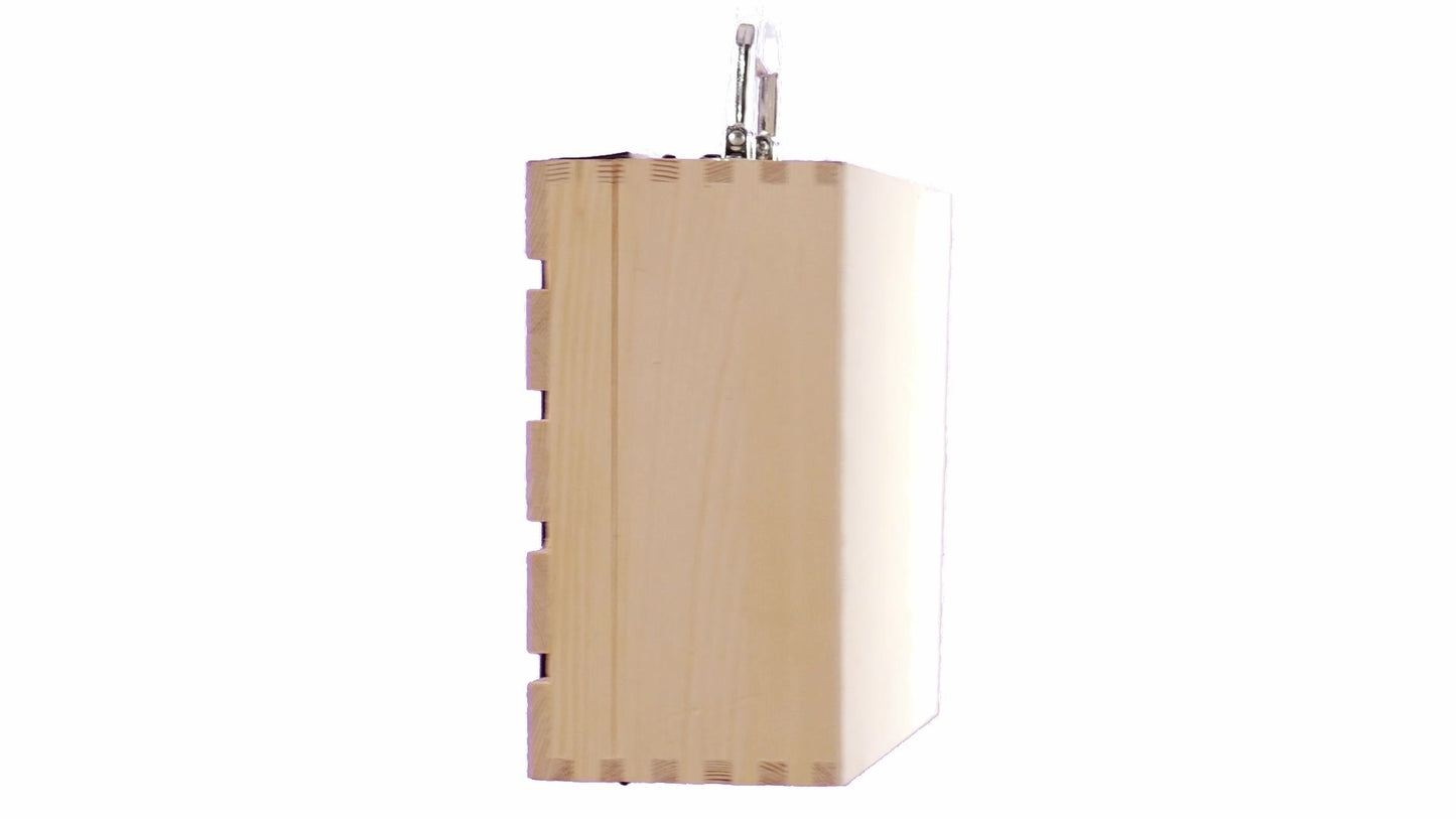 Cutie lemn tip cufar pentru 2 sticle de vin