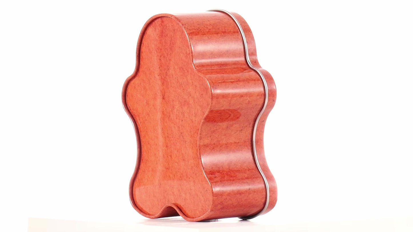 Metal box in the shape of a gingerbread man